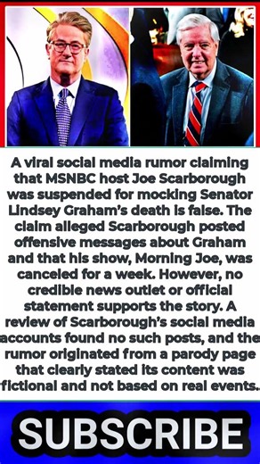 Was Joe Scarborough Suspended Over Lindsey Graham Post?