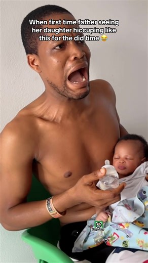 When first time father seeing her daughter hiccuping like this for the did time 😂 #virgyjerry3 #funny #humor #marriage #amieblessie