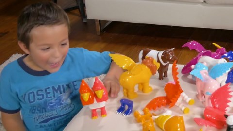 POPULAR PLAYTHINGS Magnetic Animals for Toddlers 1-3, Mix or Match Animal Toys, Set of 4 Gift for Kids - Jungle Animals