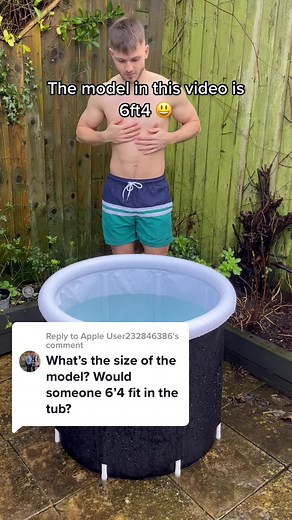 Replying to @Apple User232846386 dimensions of the tub are 75cm height and 80cm diameter 😃 #fyp #wimhof #wimhofmethod #coldwatertherapy #foryoupage