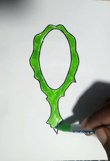 How to Draw a Beautiful Decorative Mirror | Easy Step by Step Tutorial#shorts#youtubeshorts