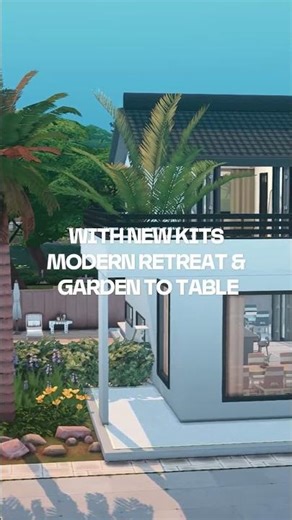 Cozy Home DECORATED WITH MODERN RETREAT AND GARDEN TO TABLE KITS - THE SIMS 4 - Relaxing SpeedBuild