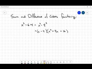 Factoring x cubed minus 64