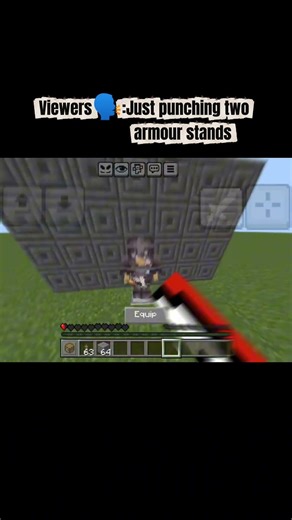Armour stand moment🗿#minecraft #pvp#viral