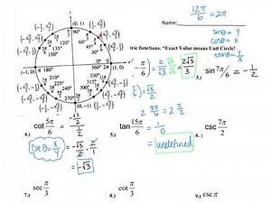 PreCalculus Final Exam Review Part 1