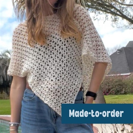 Saturday Poncho Made-to-order | Asymmetrical Poncho Crochet | Made With Upcycled Material - Etsy