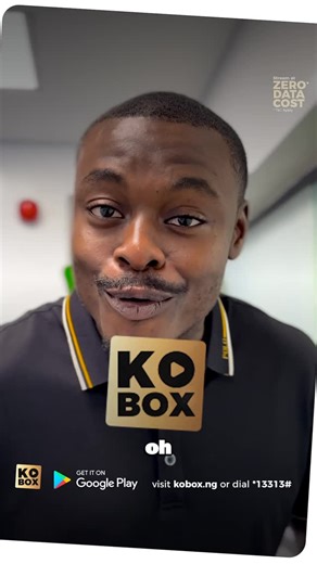 KoBox on Instagram: "DON’T BLINK — WATCH THE DATA 👀 Data stays where it is. Movies keep playing. 🎬 That’s ZERO data streaming on KoBox. 📡 Zero data applies to MTN users only (for now) ⏭ Other networks coming soon 🎥 Watch movies & dramas from ₦49 💰 Uses coins — not your data 📲 Android: Get it on Play Store (link in bio) 🍎 iOS users: Watch via KoBox.ng (iOS app coming soon) 📞 Or dial *13313# #KoBox #MTN #ZeroData #NoDataWahala #WatchMorePayLess #KoBoxApp #NaijaStreaming #MTNUsers"