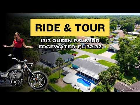 Edgewater FL Ride 🏍️ + Affordable Pool Home Tour | Florida Shores Hidden Gem!