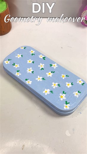 DIY geometry box makeover 😃 #diy #painting #geometry #makeover #handmade #art