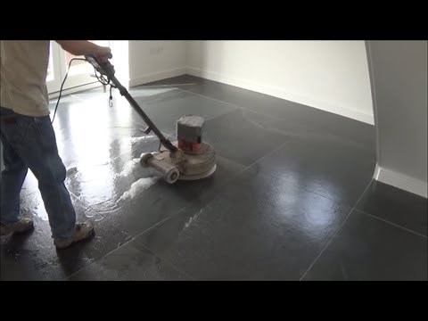 Cleaning and sealing of Brazilian slate tiles