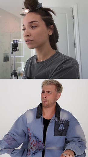 Hairdresser reacts to a WILD at-home bob cut 😳😭 #bradmondo #bob #hairfail #haircutfail
