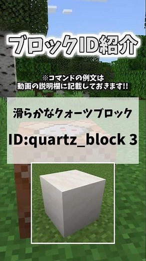 【ブロックID紹介!!】滑らかなクォーツブロック編【統合版】 #Shorts