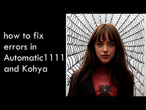 How to fix errors in Automatic1111 and Kohya