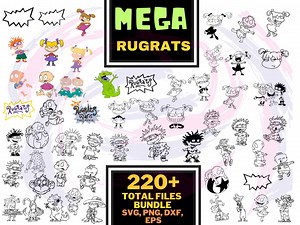 Rugrats Svg Clipart,rugrats Png Files,png for Cricut,nickelodeon Svg,digital,rugrats Silhouette Cut Files,rugrats Clipart,sublimation - Etsy