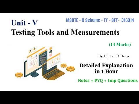 Unit 5: Testing Tools and Measurement |MSBTE Software Testing Diploma Third Year| K Scheme | 316314