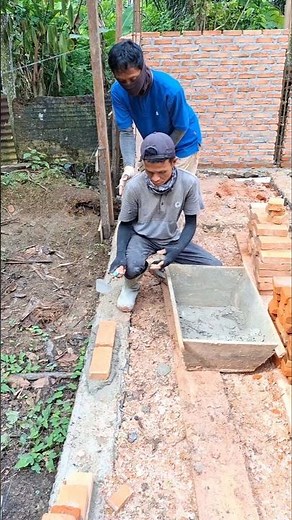 This is a tool for laying red bricks