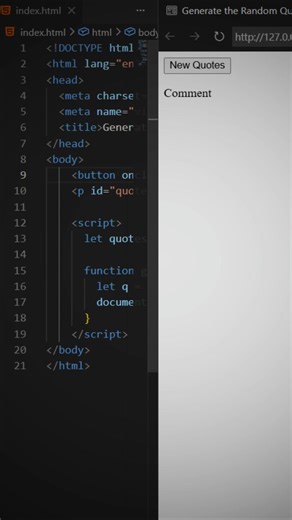 Generate Random Quotes 😳💬 | JavaScript Fun Project!