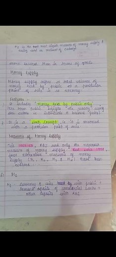 Unit-2 Money and banking 🏦🏦... ch-5 Money💸...class 12th Macroeconomics notes👍👍👍..#notes #class12th