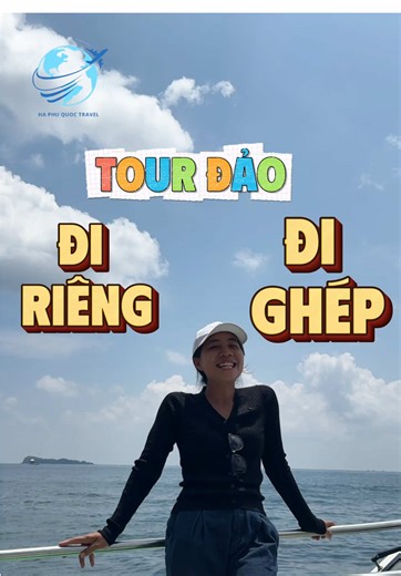 Đi tour đảo Phú Quốc nên đi ghép hay đi riêng? 🤔 Hà thấy thật sự không có cái nào tốt hơn tuyệt đối đâu, quan trọng là phù hợp với nhu cầu của mình nữa 🌴 ✨ Nếu đi ghép: - chi phí sẽ tiết kiệm hơn - phù hợp cặp đôi, nhóm ít người hoặc các bạn dì 1 mình - vui vì được đi đông - lịch trình tối ưu sẵn nhược điểm sẽ phải đi theo giờ chung của đoàn nha. ✨ Còn nếu đi riêng: - thoải mái giờ giấc - muốn chụp hình đâu dừng đó 😆 - phù hợp gia đình có trẻ nhỏ hoặc nhóm đông - trải nghiệm riêng tư hơn rất 