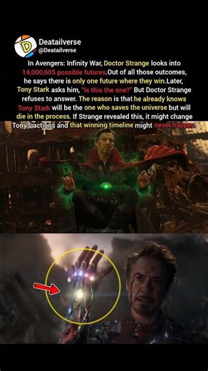 🔮 Doctor Strange Knew Tony Stark’s Fate All Along !? #shorts #marveldetails #mcu