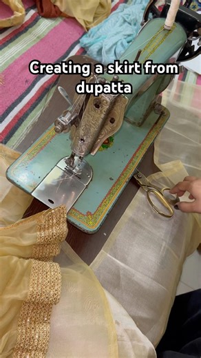 Long skirt from dupatta #explore #viral #trending #fyp #handmade #creative