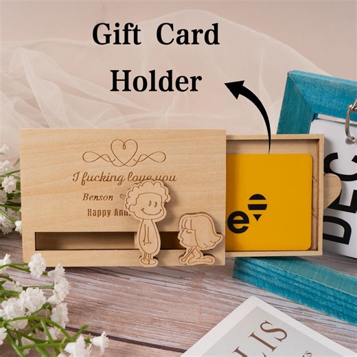 Personalized Wooden Gift Card Holder, Couple Name & Anniversary Gifts, Cheeky Valentine's Day Card Box - Etsy