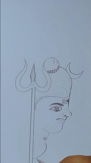 mahadev face drawing easy #art