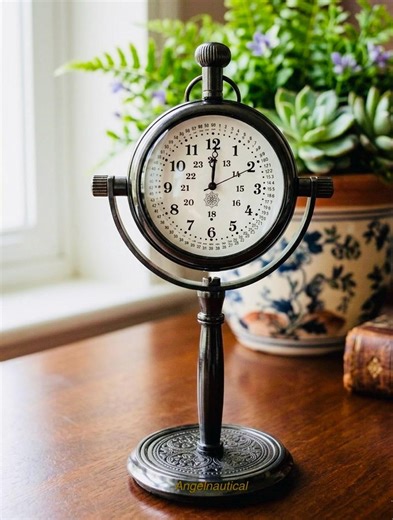 Victorian Brass Table Clock | Black Antique Desk Watch | Personalized Anniversary Gift - Etsy