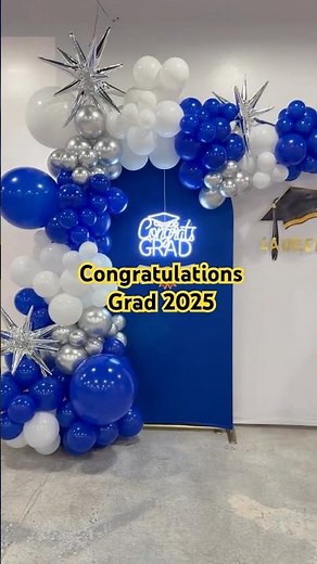 Graduation balloon backdrop😍 #graduation #graduation2025 #balloons #shortsfeed #shorts #howto #diy