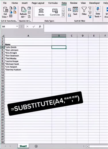 Cómo usar la fórmula SUBSTITUTE en Excel