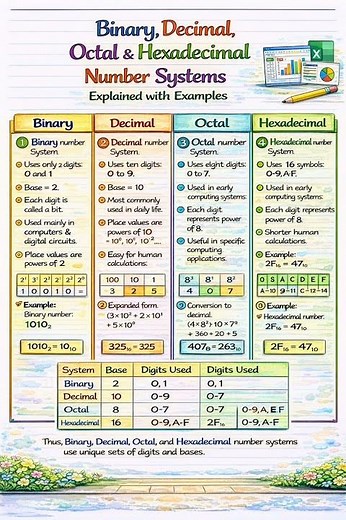 Binary, Decimal, Octal & Hexadecimal | Number Systems Explained