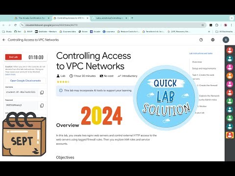 Controlling Access to VPC Networks | #qwiklabs | #coursera | [With Explanation🗣️]