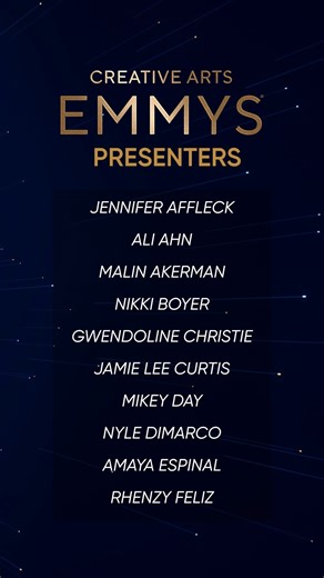 Our star-studded lineup of presenters for the 2025 Creative Arts #Emmys is here! 🤩 Don't miss our LIVE coverage this weekend, where we will honor the best in artistic and technical achievement in TV. Who are you most excited to see? #Emmys2025 #TelevisionAcademy | Emmys / Television Academy
