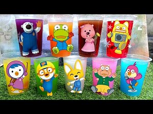 Pororo Drama Playing in Colorful Water with Tongtong, Hary, Loopy, Crong, Patty, Eddy, Poby, Rody