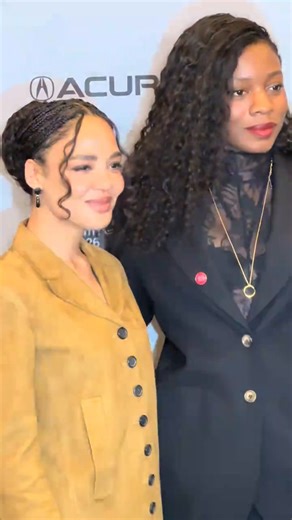 Director Nia Da Costa and Tessa Thompson are all smiles (and cheekbones!)