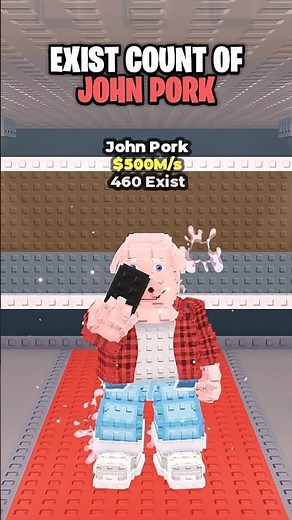 REAL JOHN PORK EXIST COUNT 🤯 | ROBLOX STEAL A BRAINROT #roblox #stealabrainrot #trading