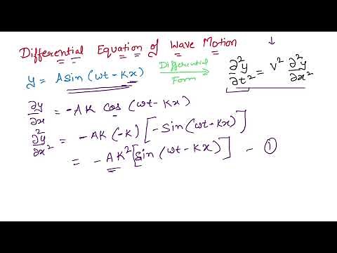 Differential Equation of Wave Motion - Derivation II Applied Physics