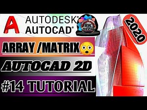 how to draw matrix in autocad drawing| how to use array command| how to draw array in autocad 2020