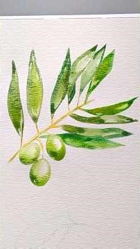 Watercolour olives watch me paint 🫒 easy painting tutorial