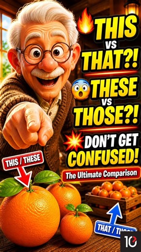 This vs That vs These vs Those | Easy English Grammar Trick 🔥 #Shorts