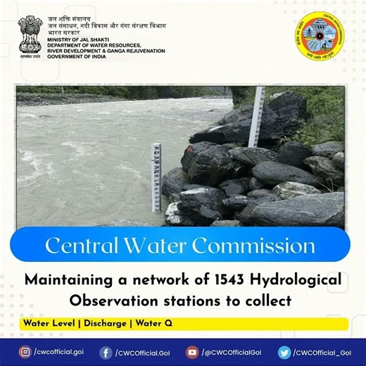 Central Water Commission | 1,543 Hydrological Observation Stations Across India 🇮🇳💧