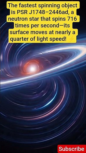 The Fastest Spinning Object in the Universe! ⚡#FastestSpinningObject #Pulsar #NeutronStar #space #yt