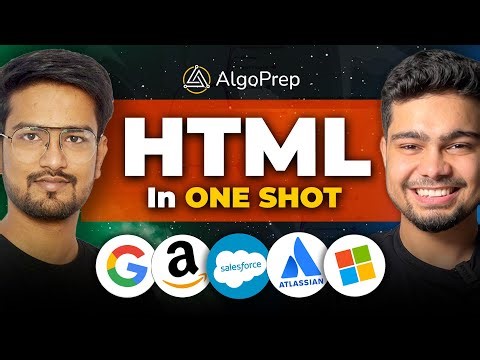 HTML in ONE SHOT! 🚀 | Algoprep Web Development Bootcamp