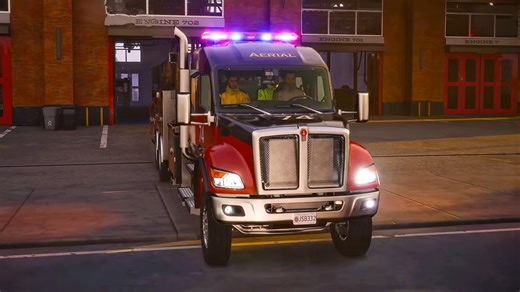 Firefighting simulator: Ignite - official Kenworth fire truck pack launch trailer