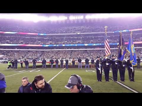 Generald Wilson National Anthem Eagles vs Packers 11/28/2016 MNF