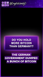 Do you have more Bitcoin than Germany? Lol #Bitcoin #Germany #Bitcoin | Crypto Wendy O