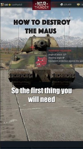 The Best Maus Penetration Guide in War Thunder 🤫 #warthundertanks
