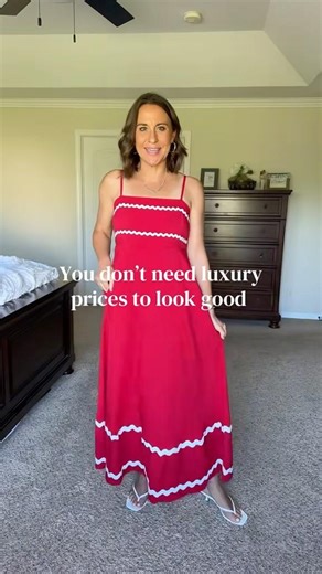 Effortless Red Dress Outfit for Women Over 40 ❤️