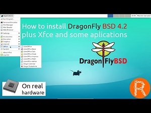How to install DragonFly BSD 4.2.0 plus Xfce and some aplications
