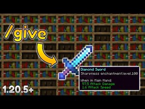 How to get ENCHANTED items with commands - (Minecraft Java Edition 1.20.5+)